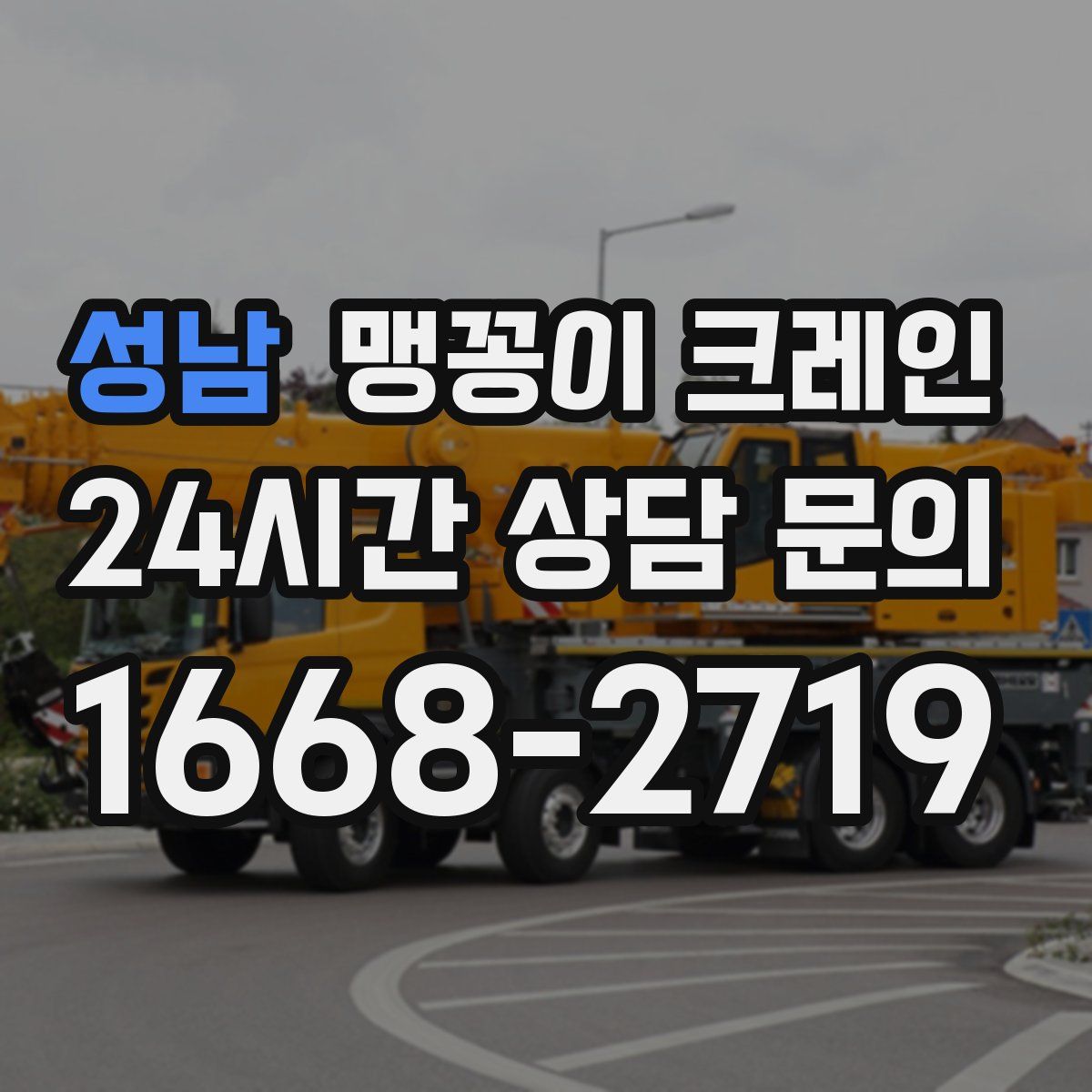 성남 맹꽁이 크레인