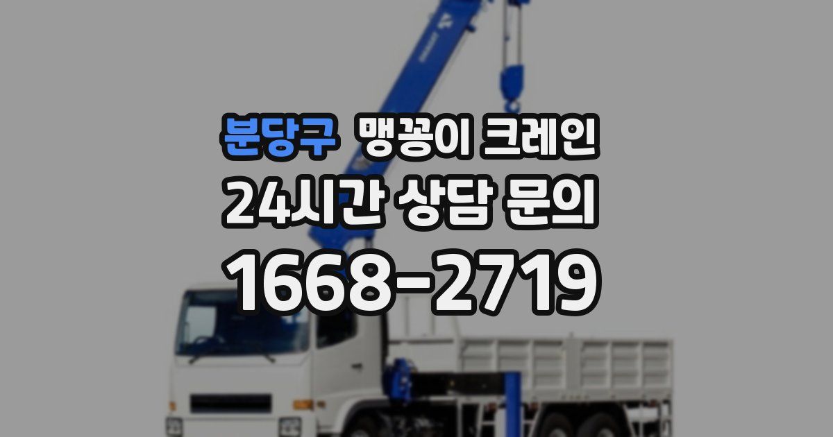 분당구 맹꽁이 크레인
