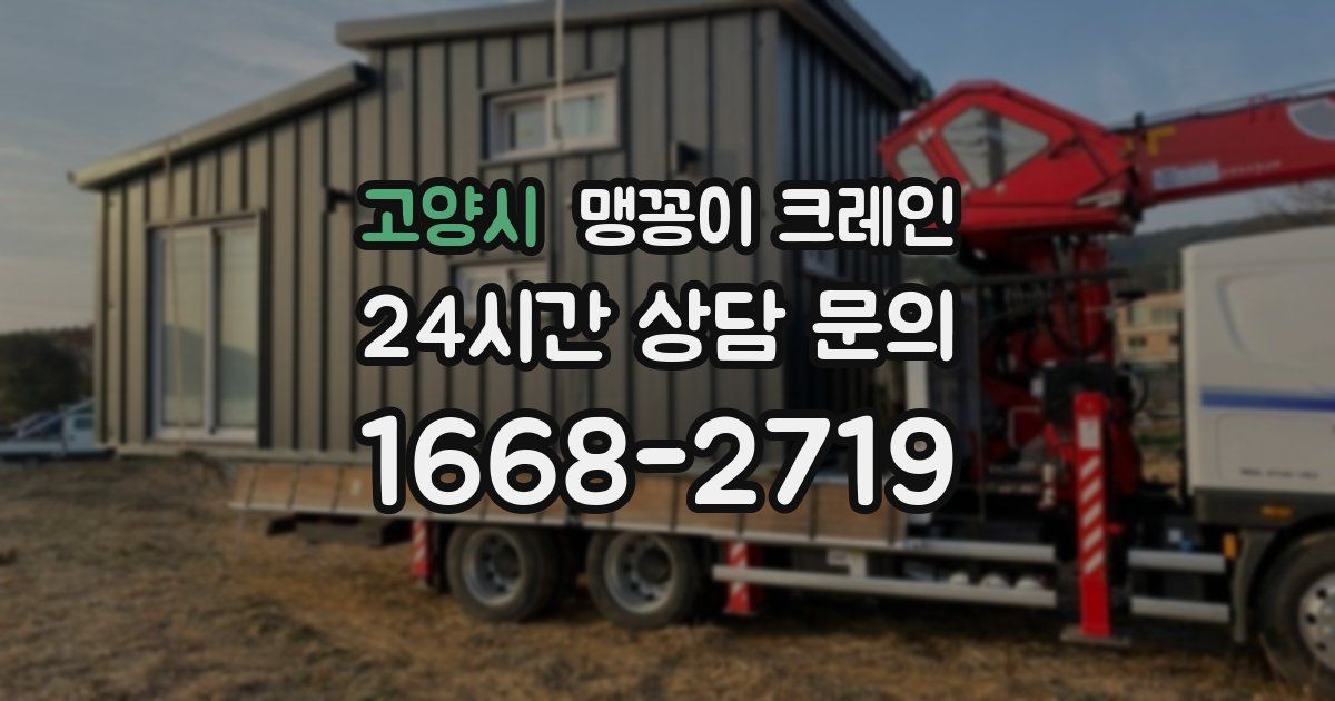 고양시 맹꽁이 크레인