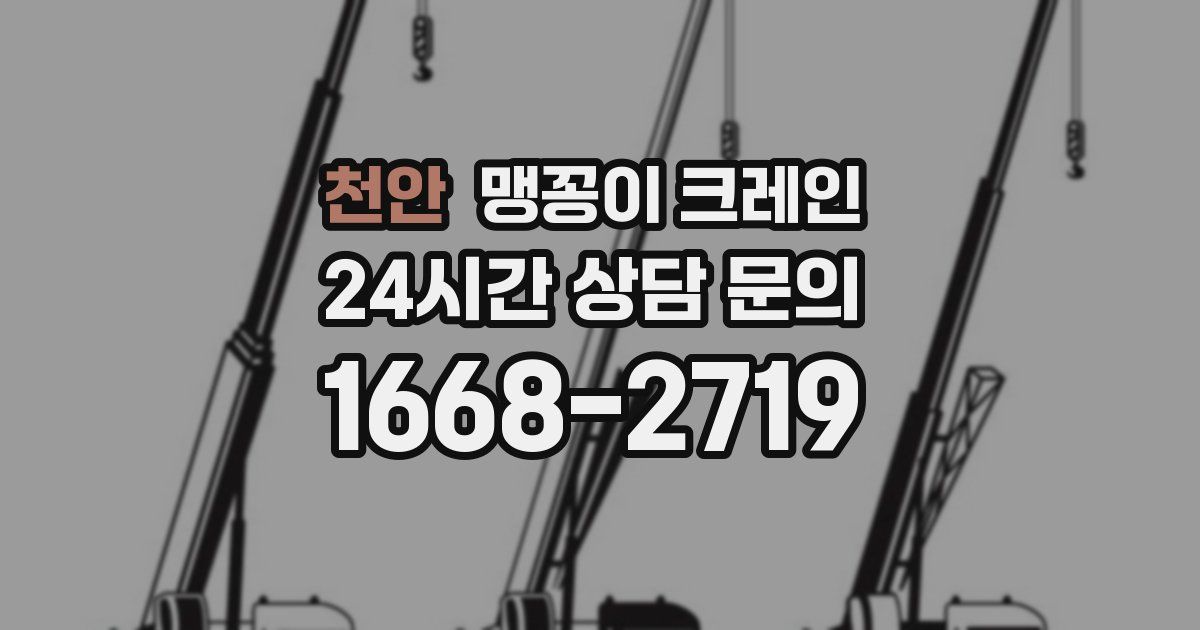 천안 맹꽁이 크레인