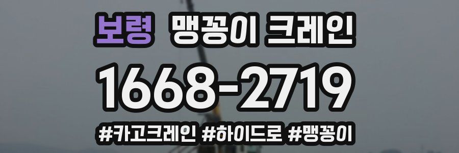 보령 맹꽁이 크레인
