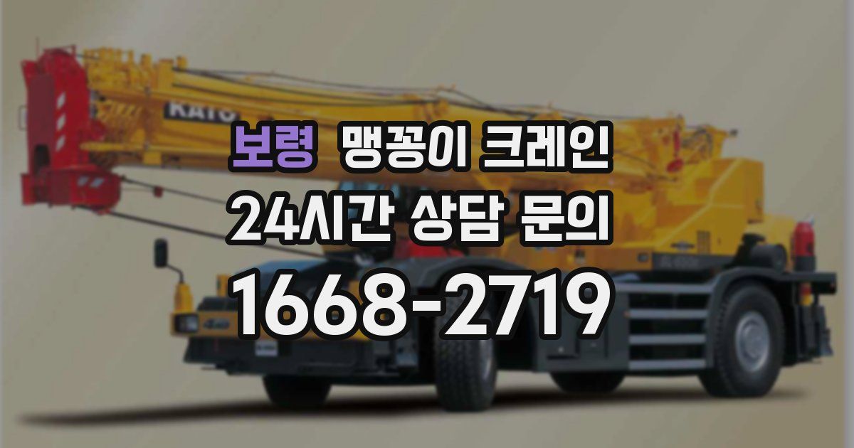 보령 맹꽁이 크레인