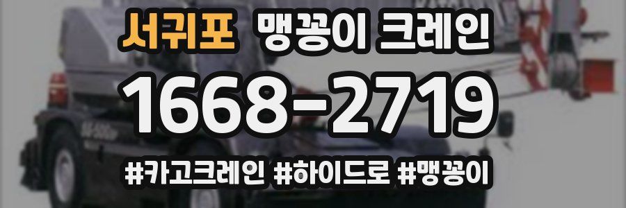 서귀포 맹꽁이 크레인