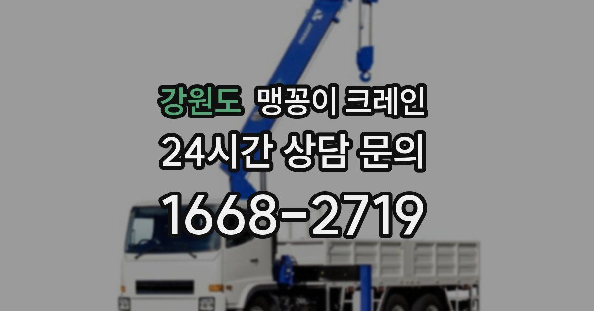 강원도 맹꽁이 크레인