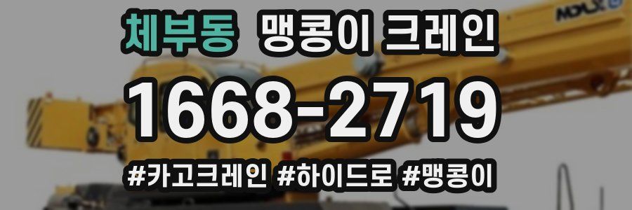 체부동 맹콩이 크레인