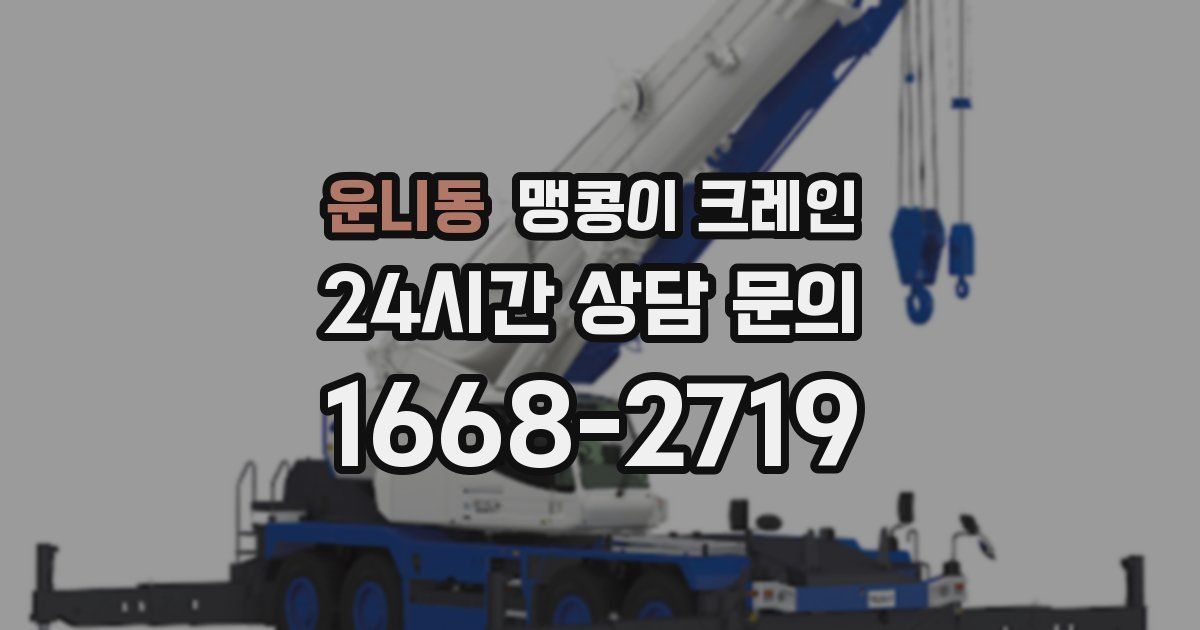 운니동 맹콩이 크레인