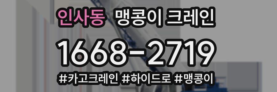 인사동 맹콩이 크레인
