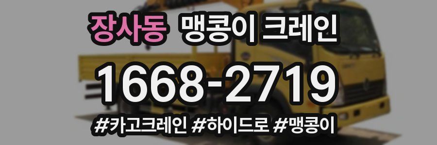 장사동 맹콩이 크레인