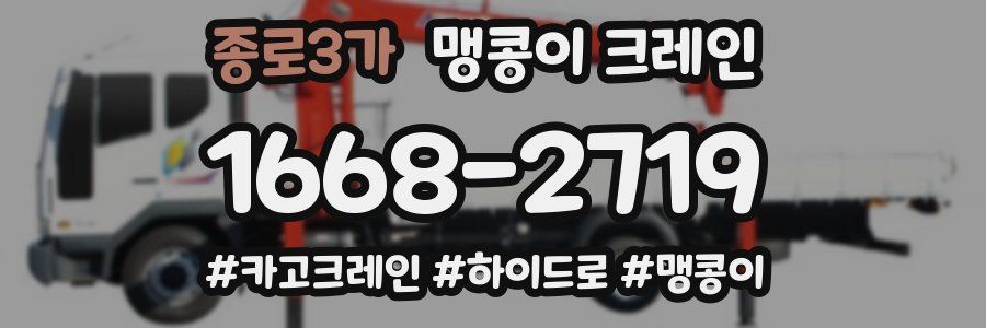종로3가 맹콩이 크레인