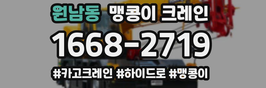원남동 맹콩이 크레인