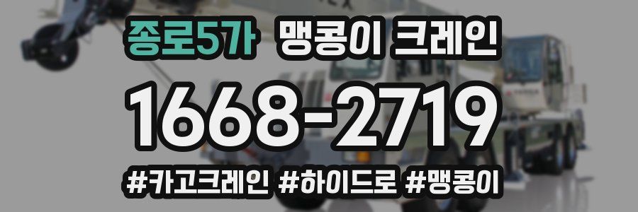종로5가 맹콩이 크레인