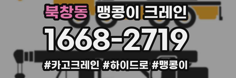 북창동 맹콩이 크레인