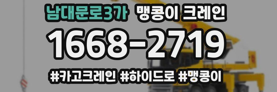 남대문로3가 맹콩이 크레인