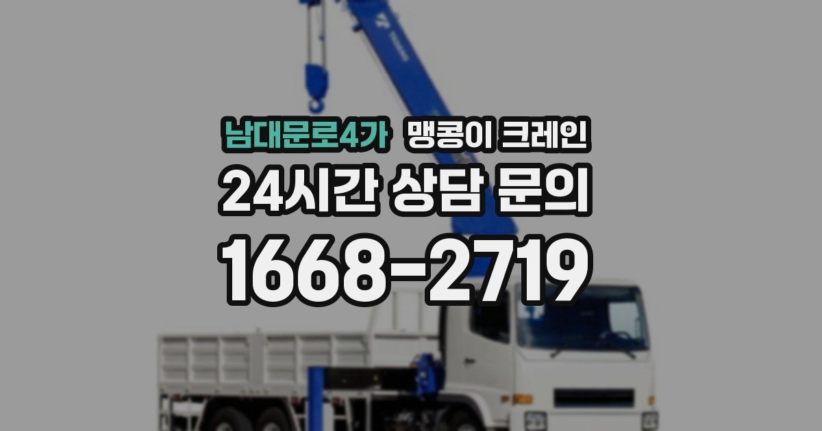 남대문로4가 맹콩이 크레인