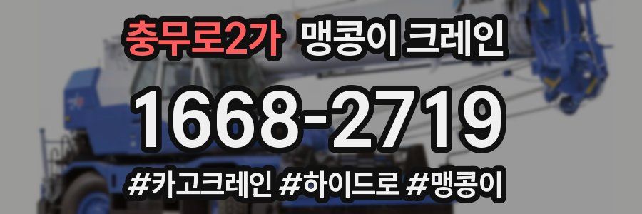 충무로2가 맹콩이 크레인