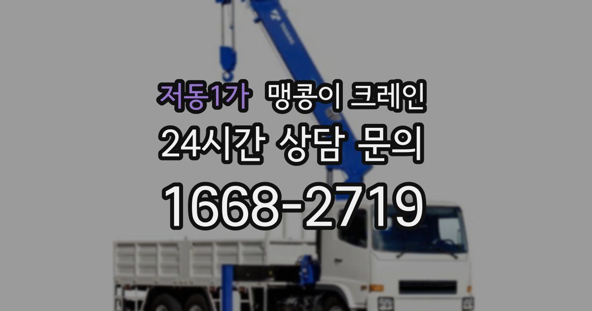 저동1가 맹콩이 크레인