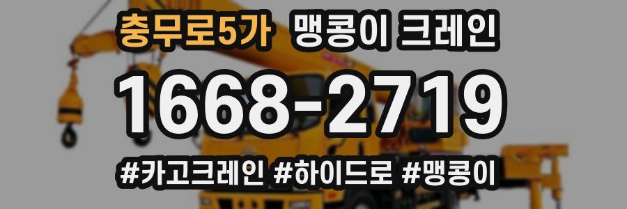 충무로5가 맹콩이 크레인