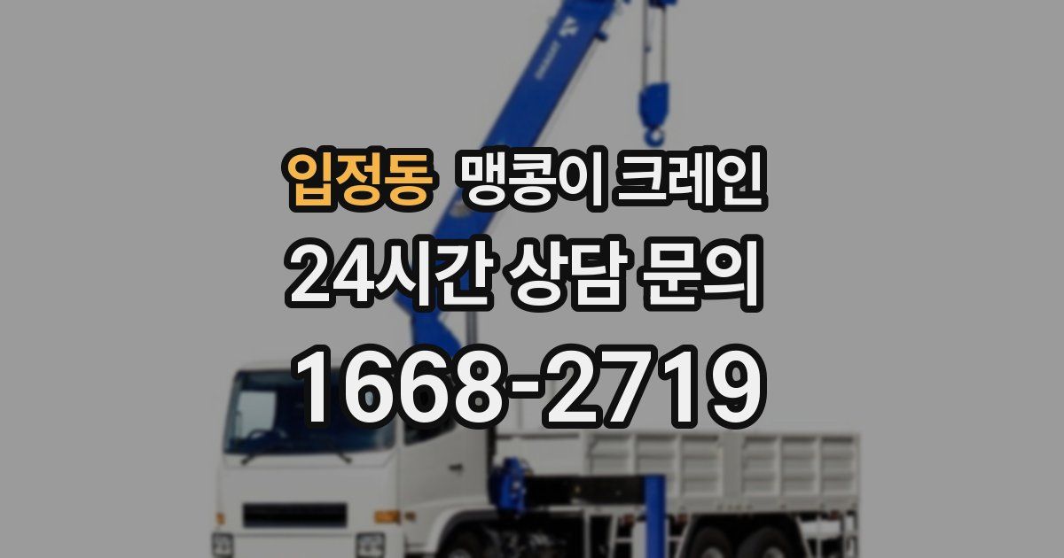 입정동 맹콩이 크레인