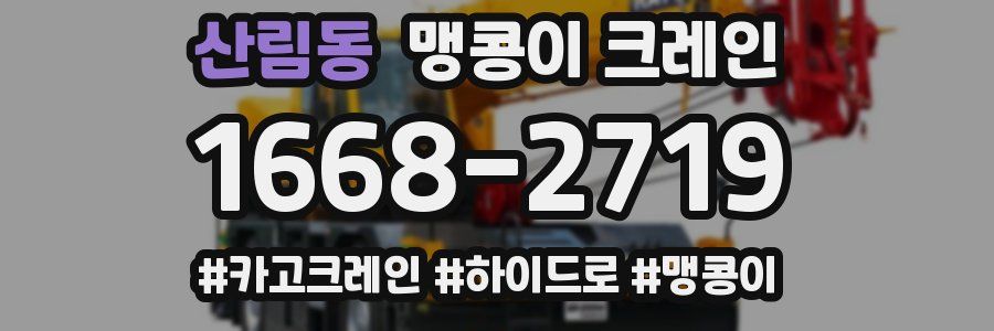 산림동 맹콩이 크레인