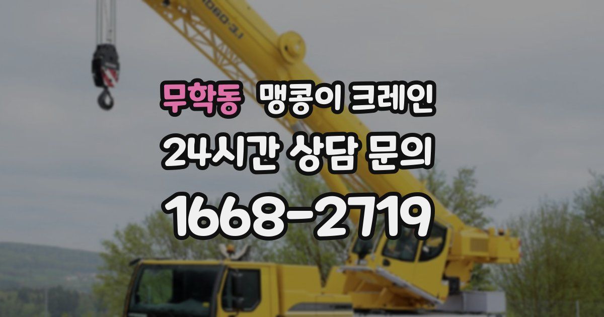 무학동 맹콩이 크레인