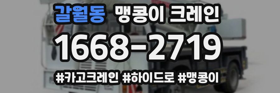 갈월동 맹콩이 크레인