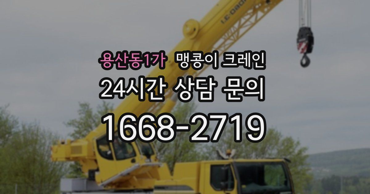 용산동1가 맹콩이 크레인