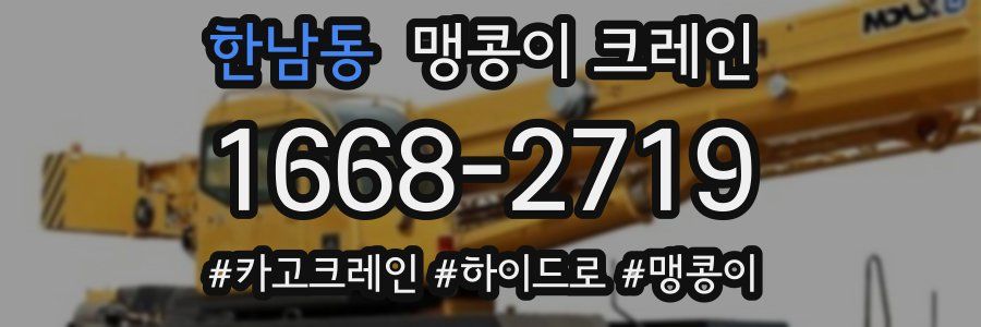 한남동 맹콩이 크레인