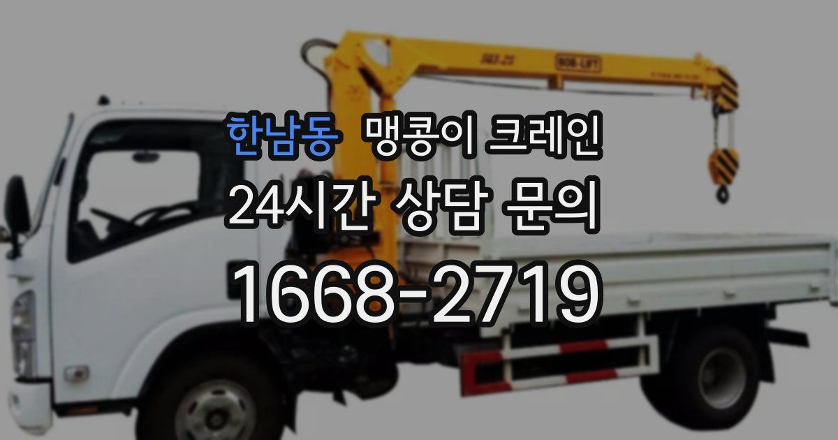 한남동 맹콩이 크레인