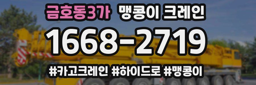 금호동3가 맹콩이 크레인