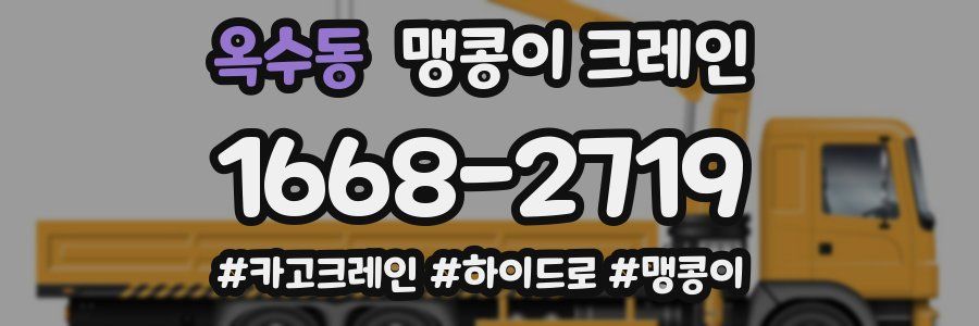 옥수동 맹콩이 크레인