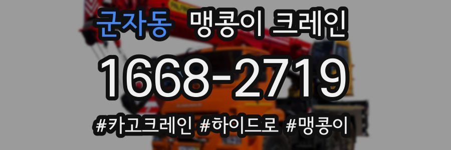 군자동 맹콩이 크레인