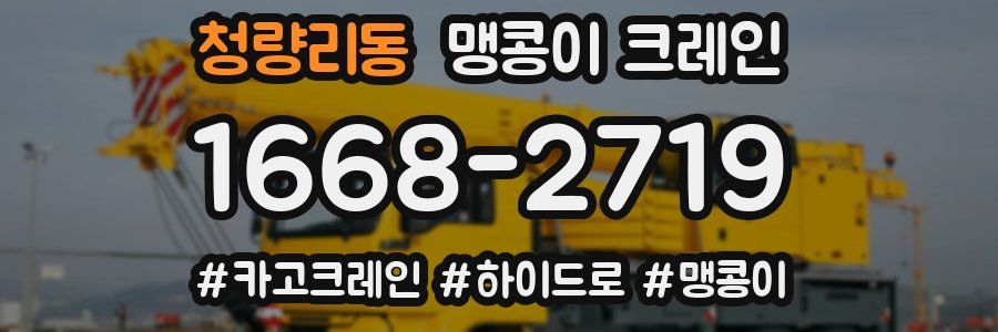 청량리동 맹콩이 크레인