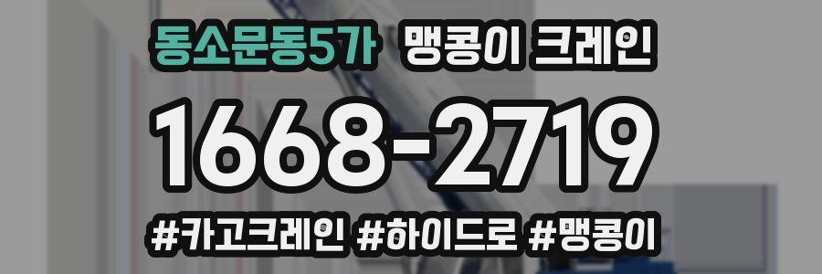 동소문동5가 맹콩이 크레인