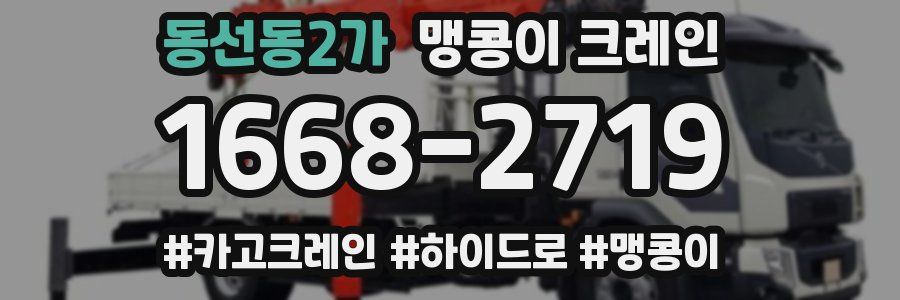 동선동2가 맹콩이 크레인