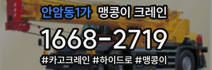 안암동1가 맹콩이 크레인