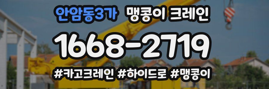 안암동3가 맹콩이 크레인