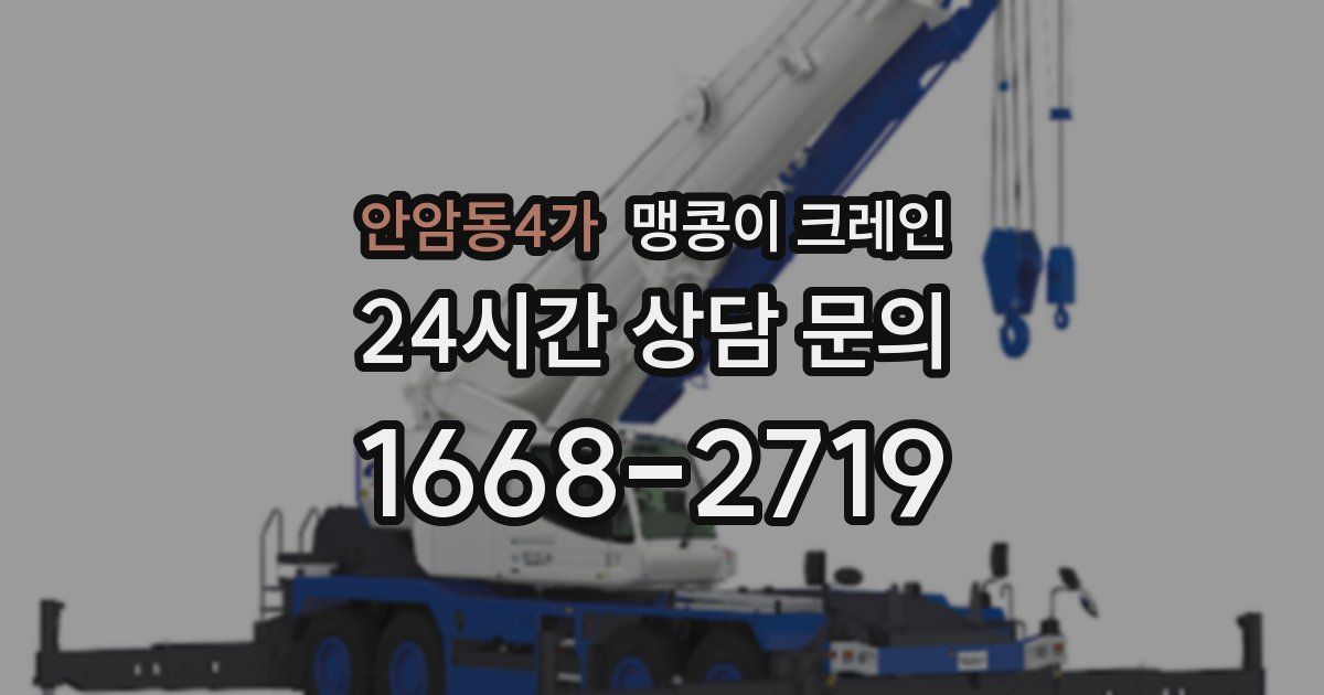 안암동4가 맹콩이 크레인