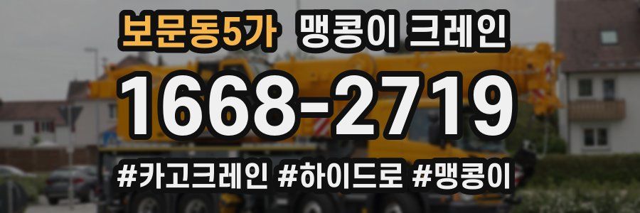 보문동5가 맹콩이 크레인