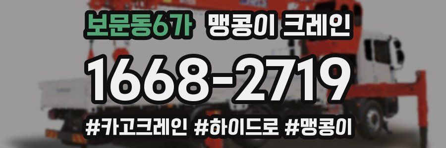 보문동6가 맹콩이 크레인