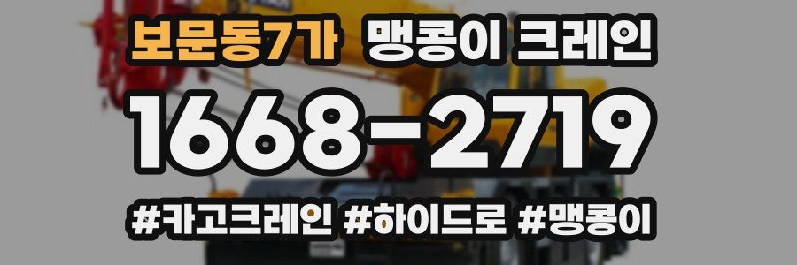 보문동7가 맹콩이 크레인