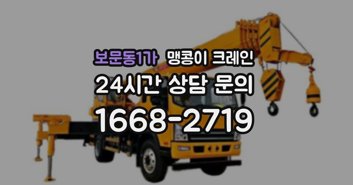 보문동1가 맹콩이 크레인
