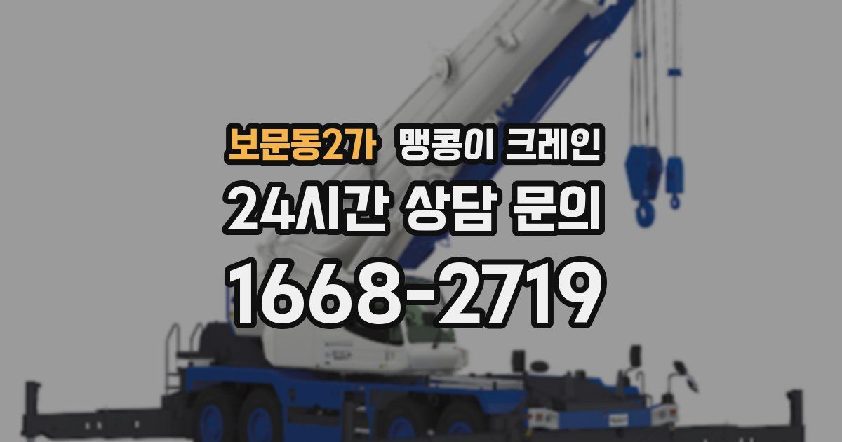 보문동2가 맹콩이 크레인
