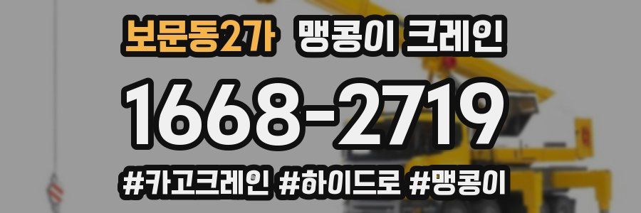보문동2가 맹콩이 크레인