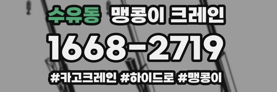 수유동 맹콩이 크레인