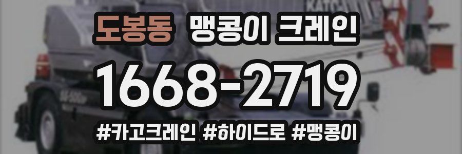 도봉동 맹콩이 크레인