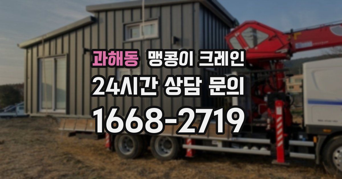 과해동 맹콩이 크레인