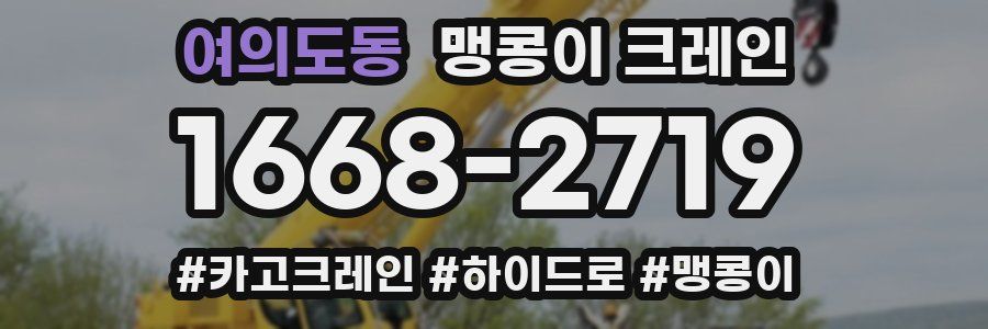 여의도동 맹콩이 크레인
