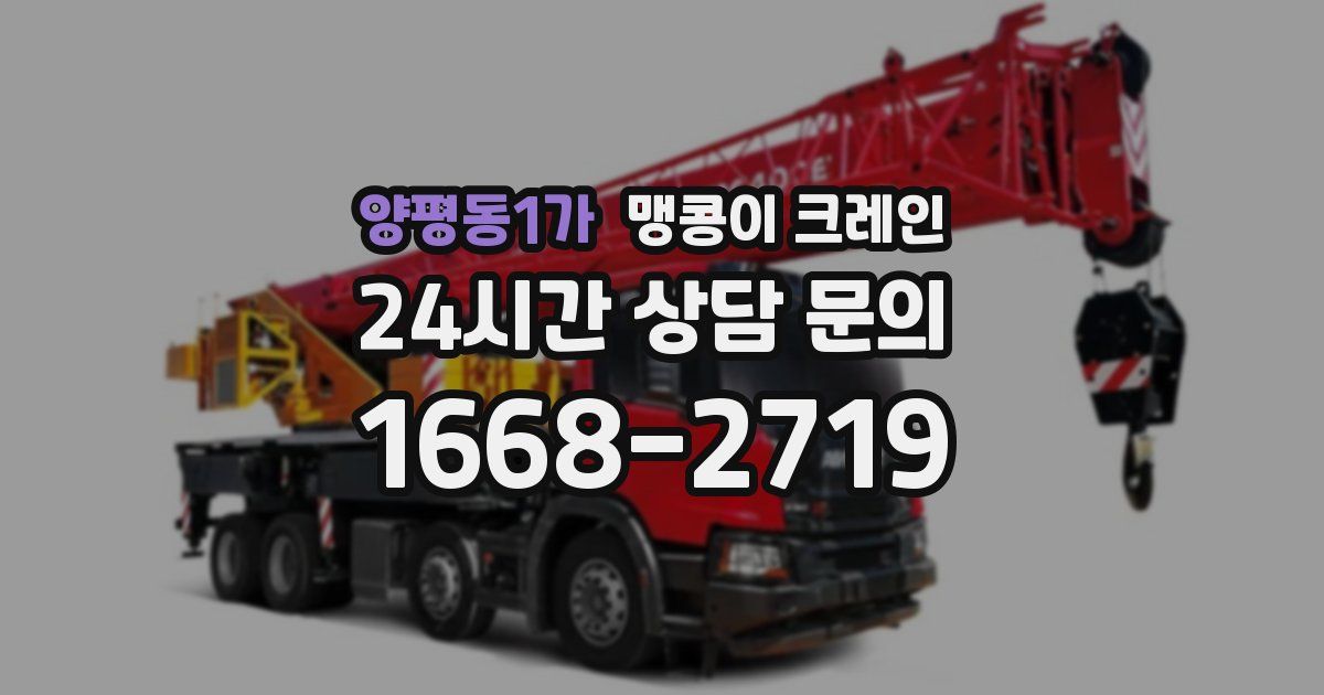 양평동1가 맹콩이 크레인