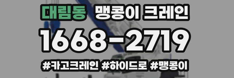 대림동 맹콩이 크레인