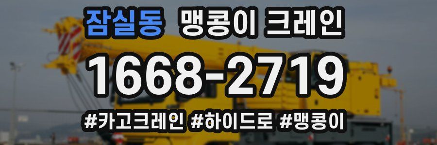 잠실동 맹콩이 크레인
